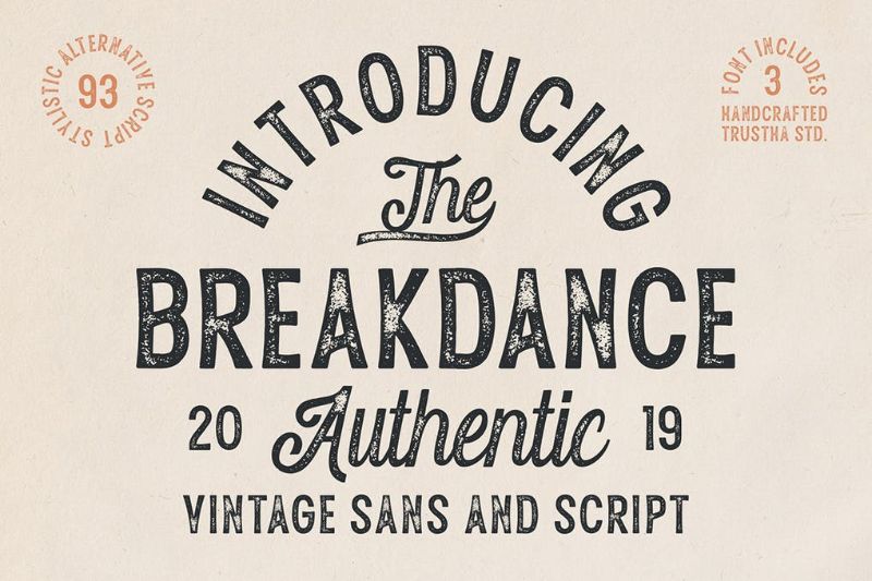 Breakdance Vintage Font Duo