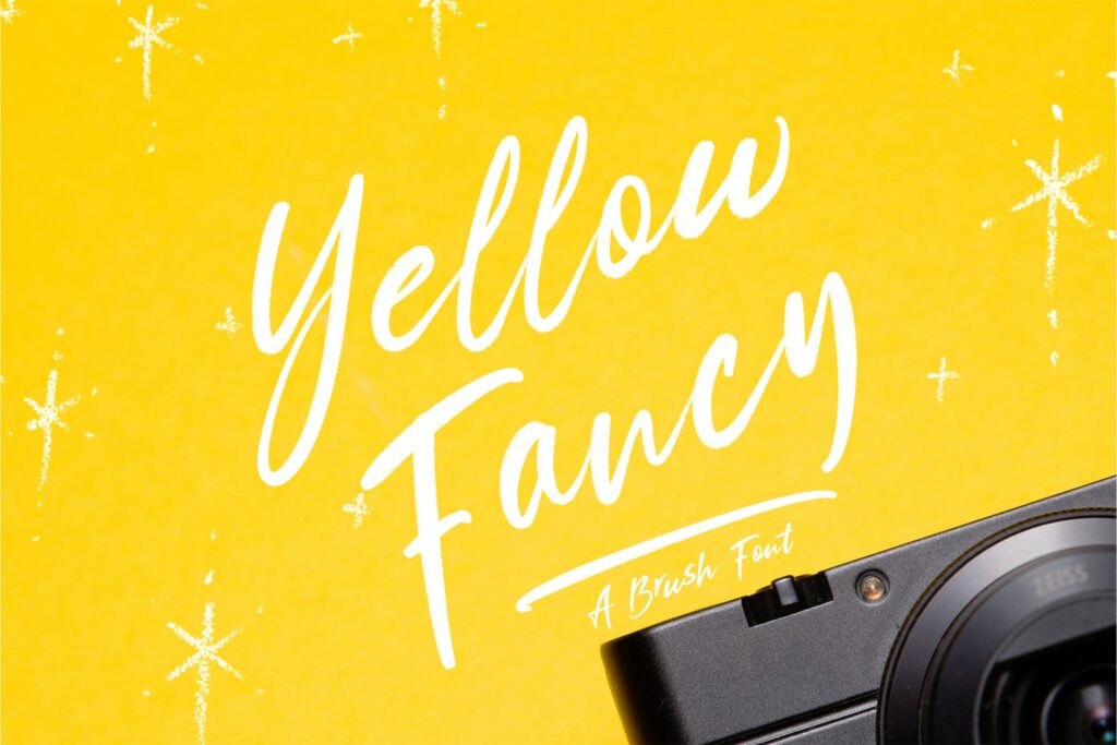 Yellow Fancy Script