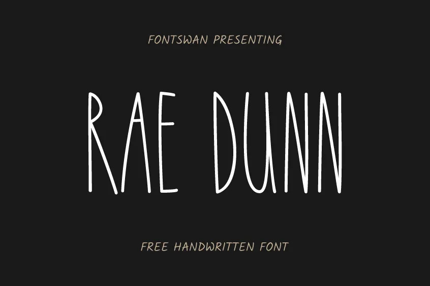 Rae Dunn Font 1