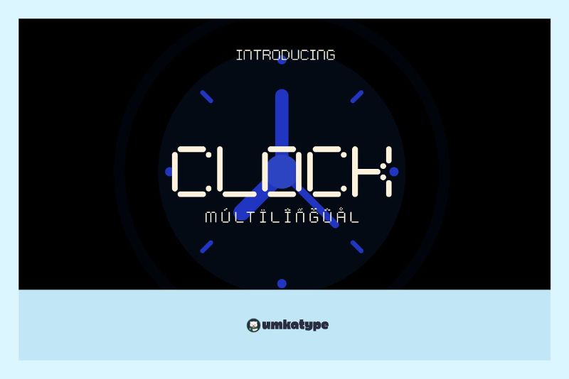 clock font