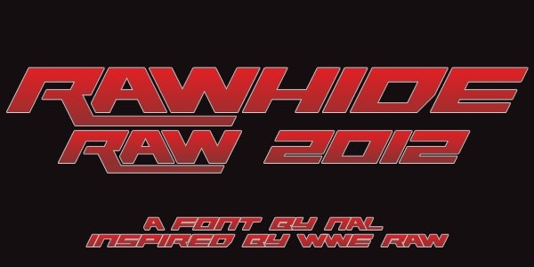 rawhide raw 2012 font design min