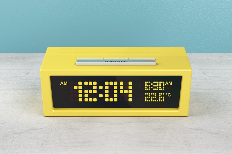 yellow alarm clock 2021