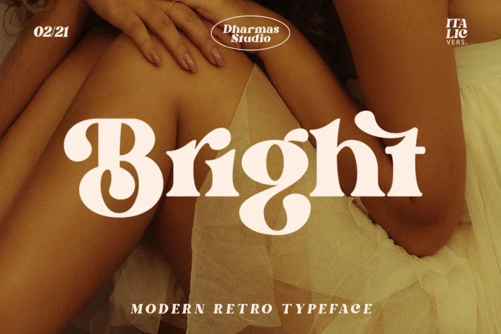 Bright Modern Retro Typeface