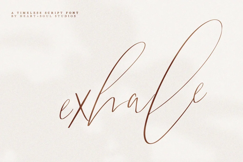Exhale Calligraphy Script Font