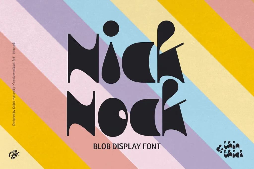 Nick Nock Blob Display Font