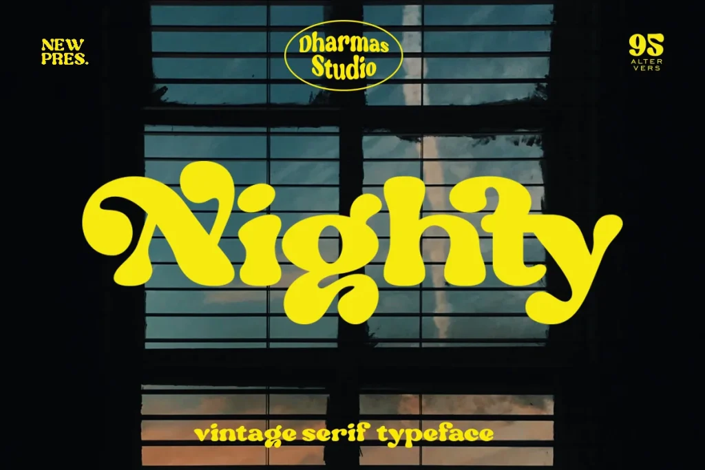 Nighty Vintage Serif Typeface