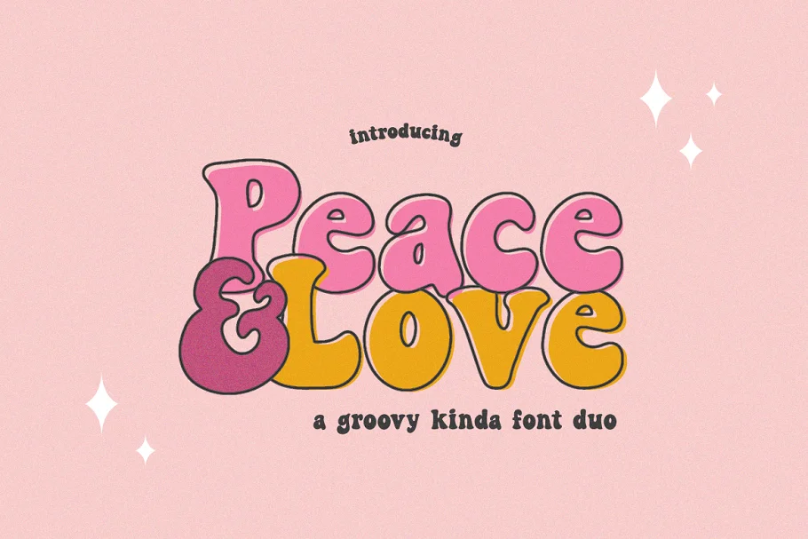Peace Love Font Duo