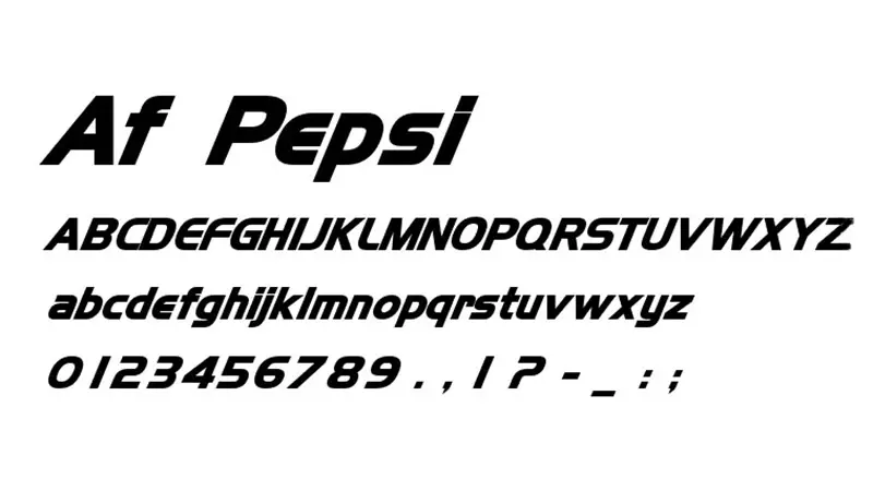 af pepsi font min