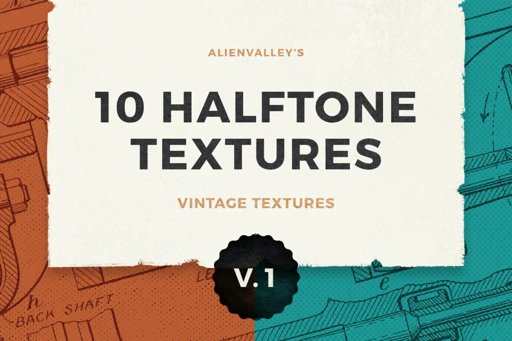 10 Halftone Textures