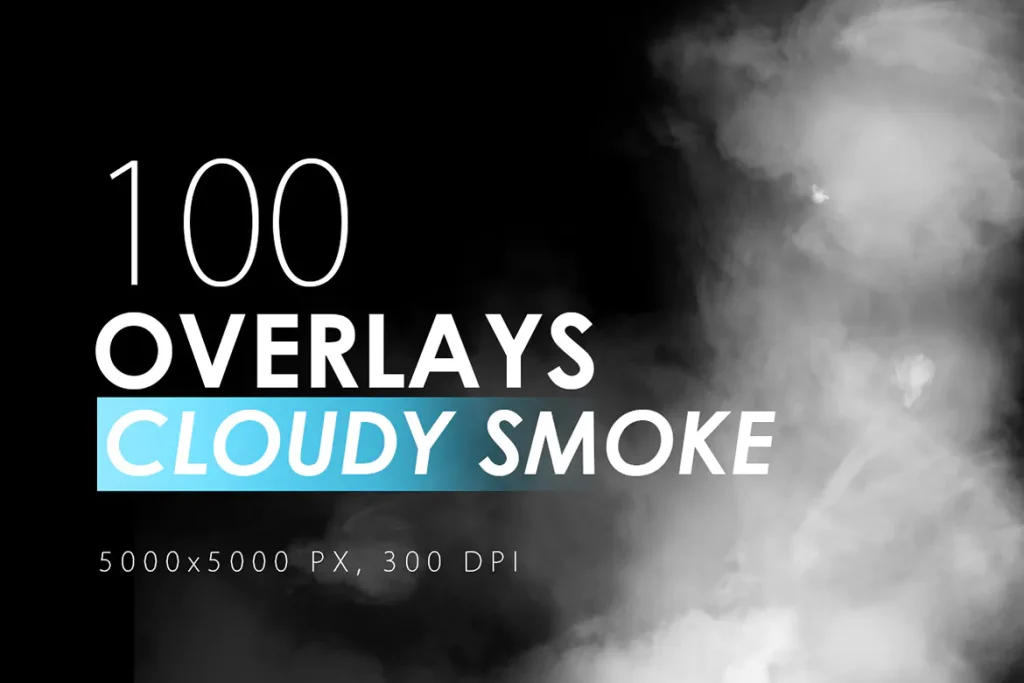 100 Cloudy Smoke Overlays