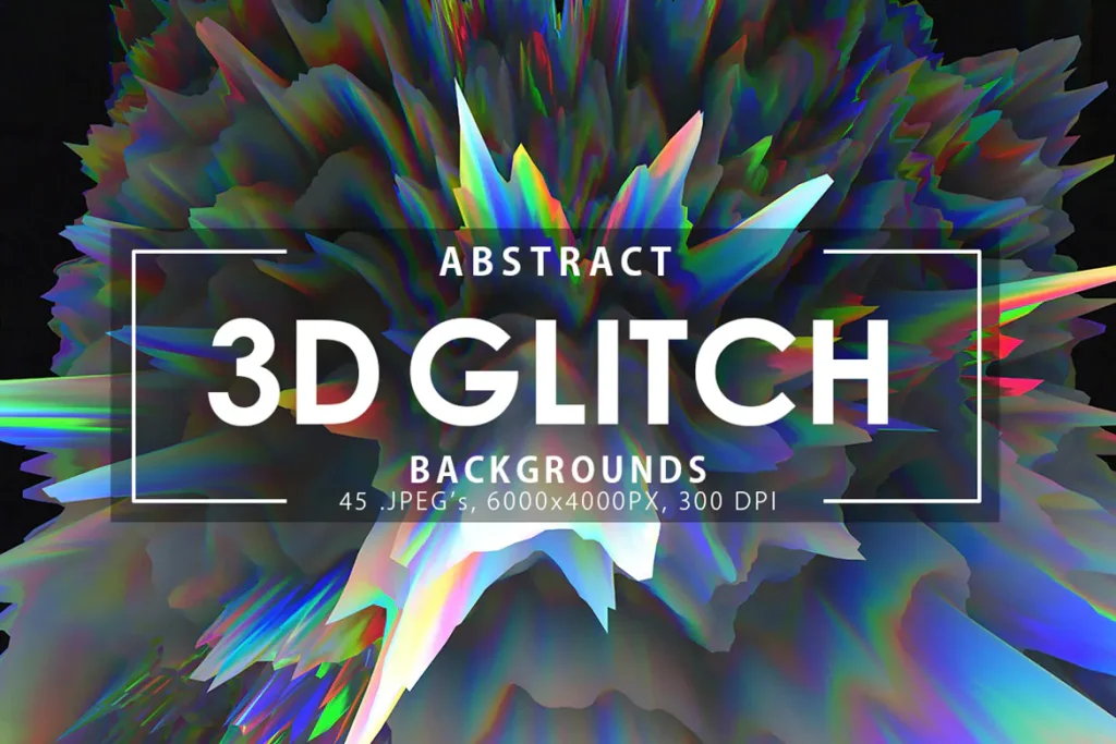 3D Glitch Backgrounds