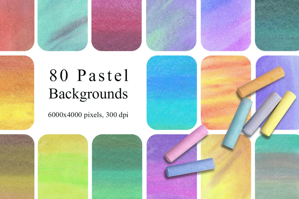 80 Rainbow Pastel Texture Backgrounds