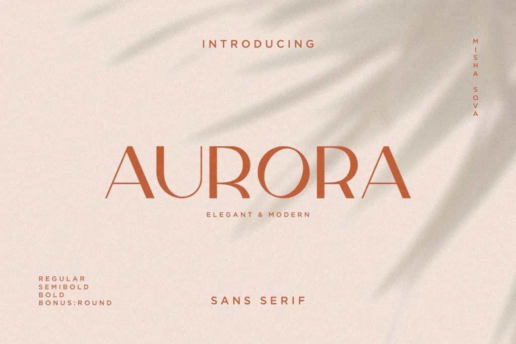 Aurora Elegant Modern Sans Serif