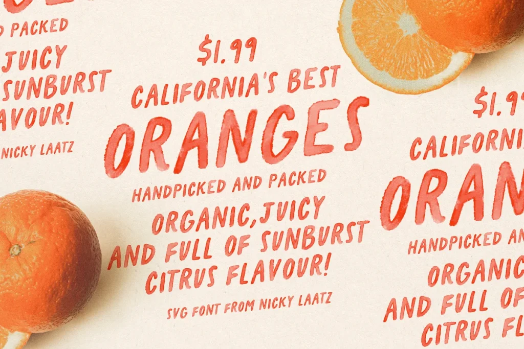 California Oranges SVG Font
