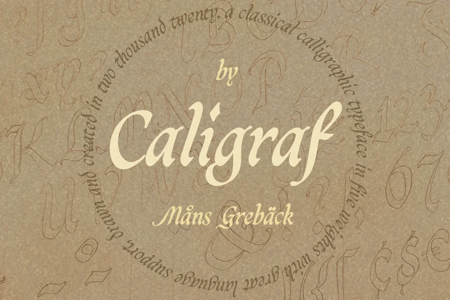 Caligraf 5 Weight Script Typeface