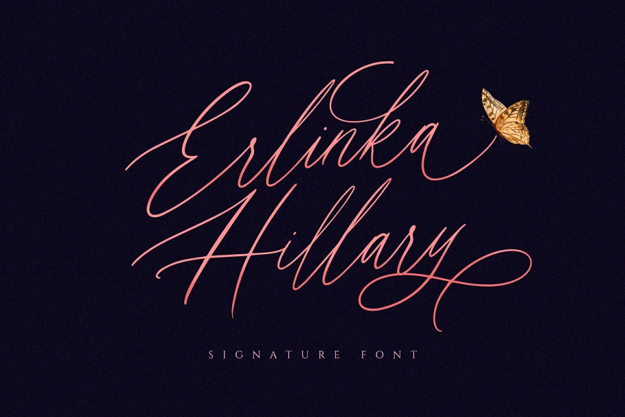 Erlinka Hillary Signature Font