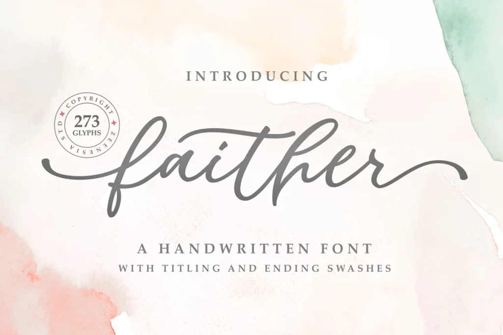 Faither A Handwritten Font
