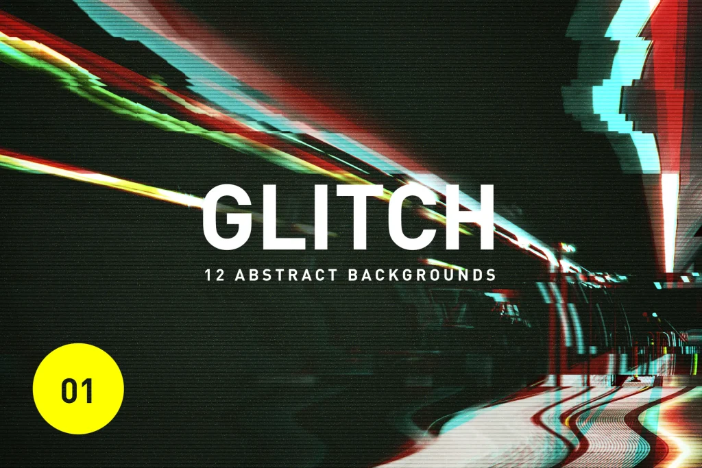 Glitch 12 Abstract Backgrounds