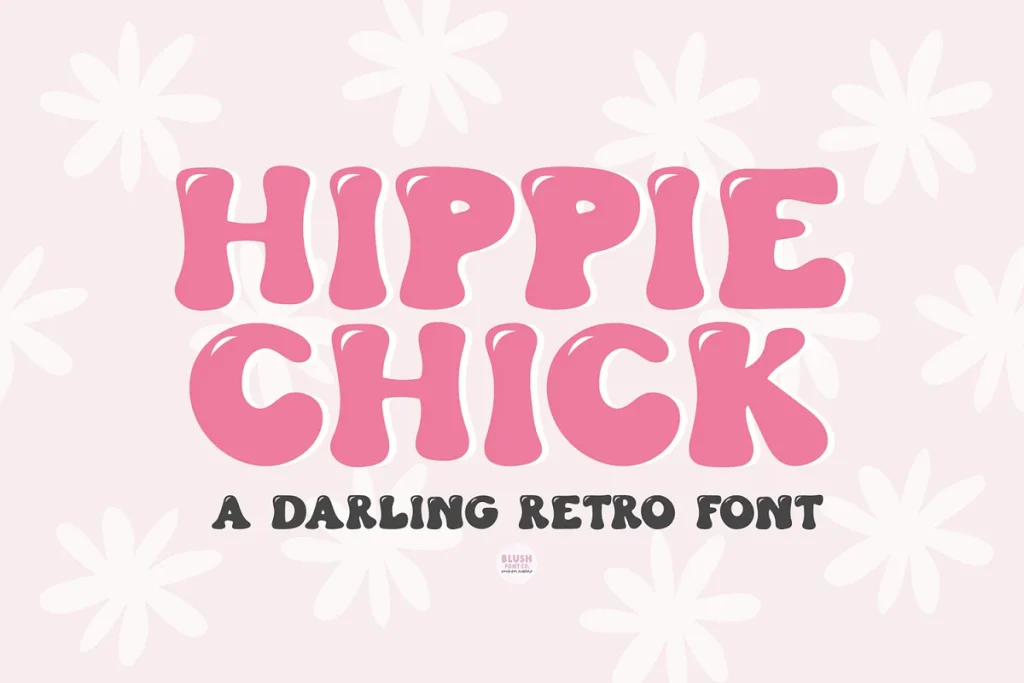 Hippie Chick Retro Serif Font