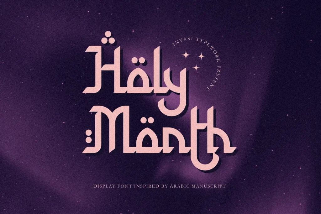 Holy Month Arabic Display Font