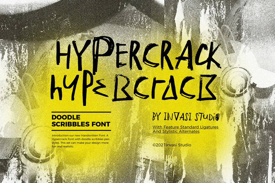 Hypercrack Scribbles Font