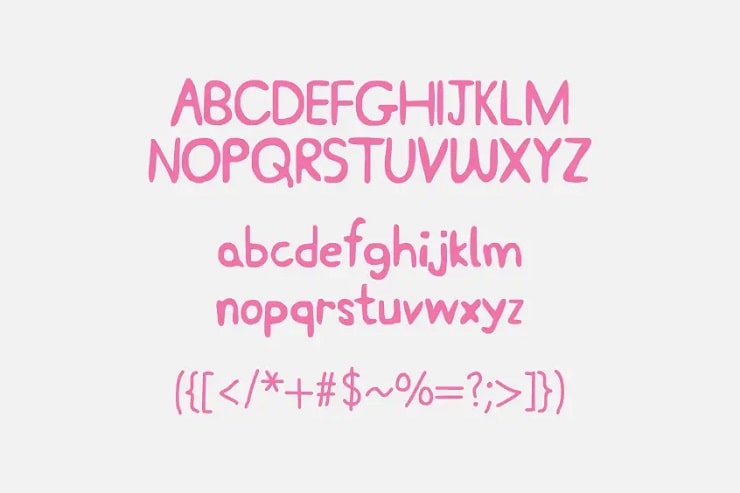 Peppa Pig Font letters min