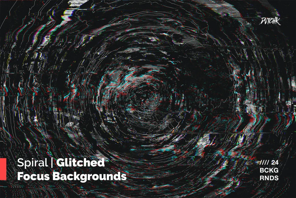 Spiral Glitch Focus Background