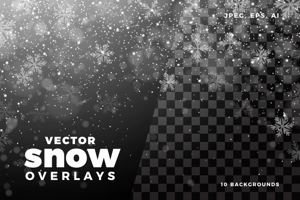 Vector Snow Overlay Collection