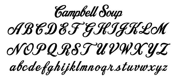 campbell soup font sample min