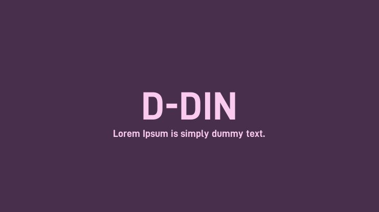 d din font