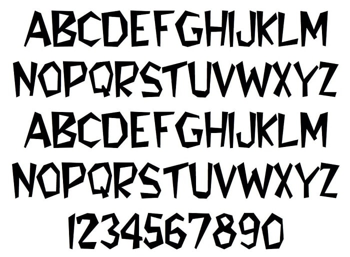 flintstones font letters min