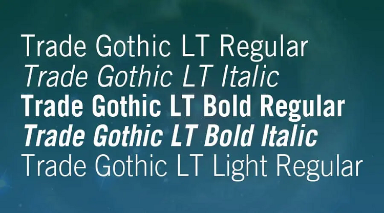 Trade Gothic Font Family min