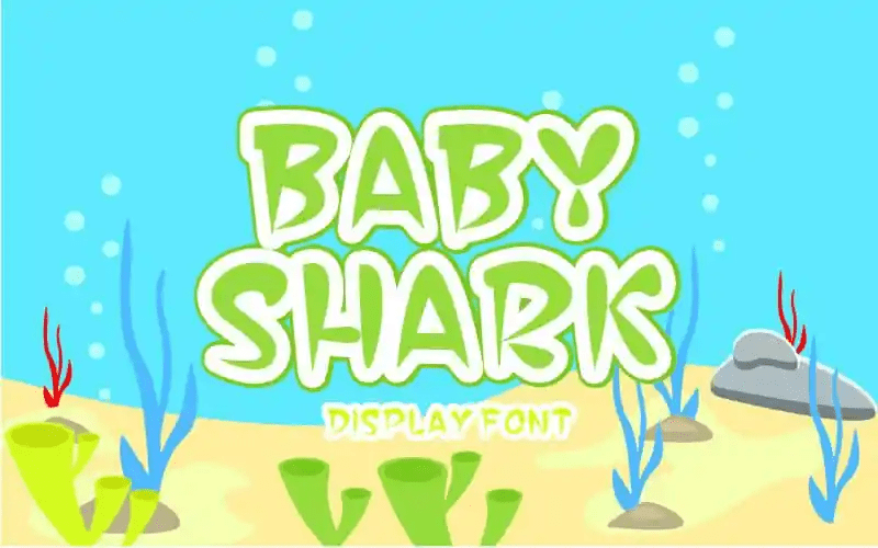 baby shark font min