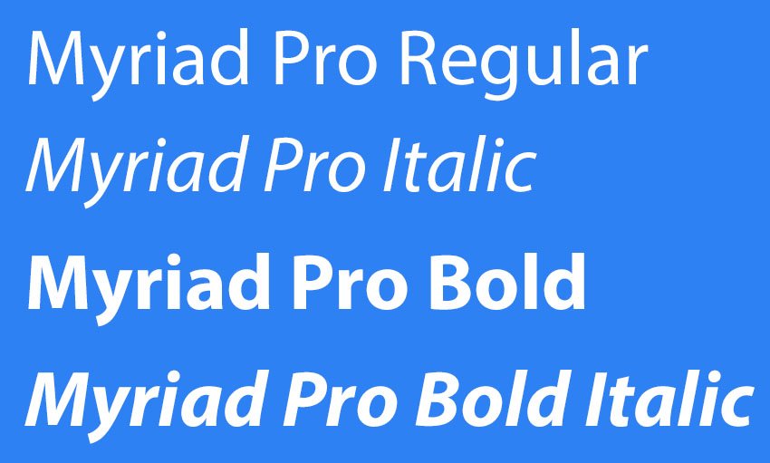 myriad pro fonts min