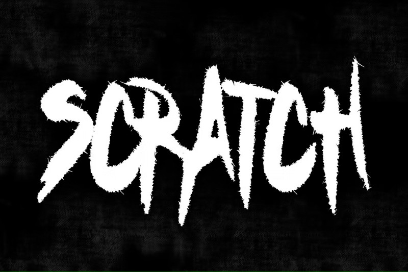 Scratch Metal Font