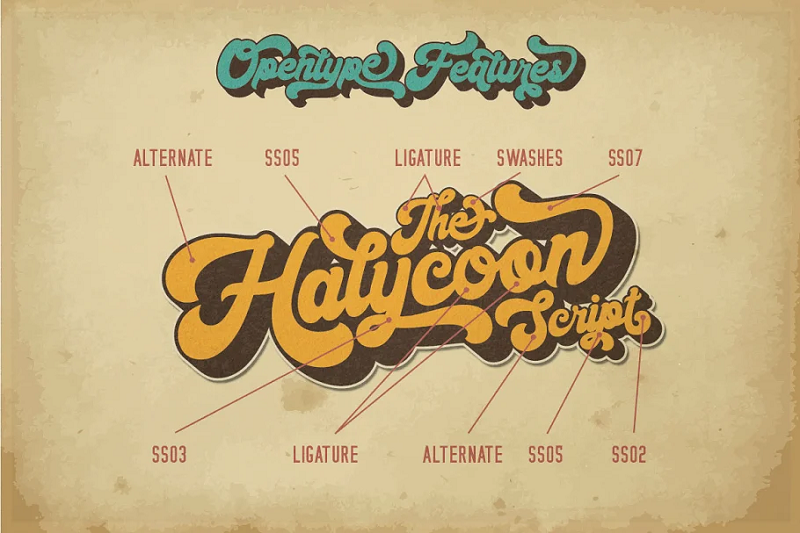 Halycoon font