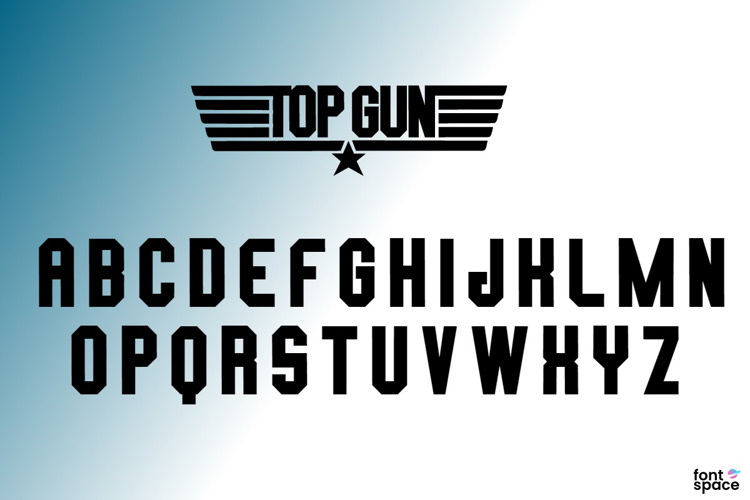 top gun font letters