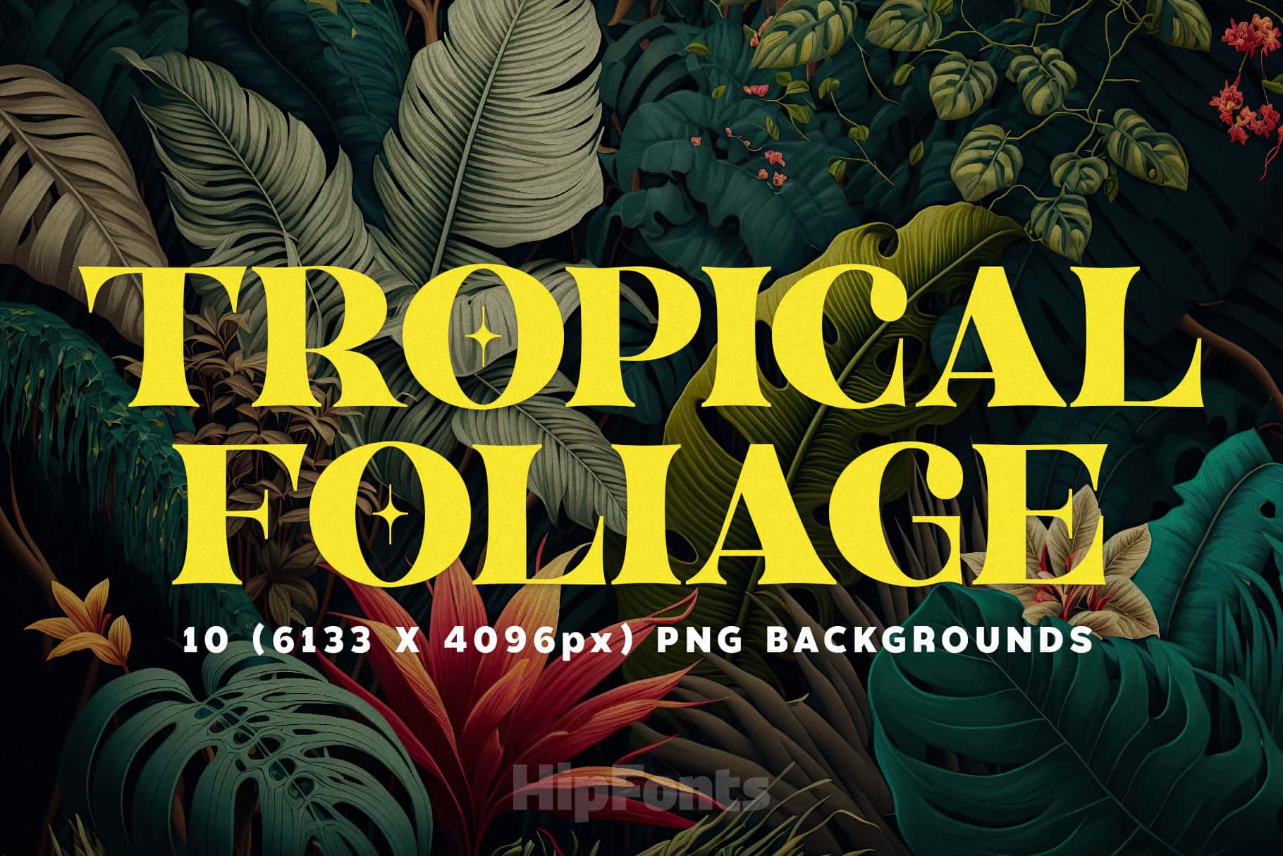 Tropical Foilage Backgrounds Cover