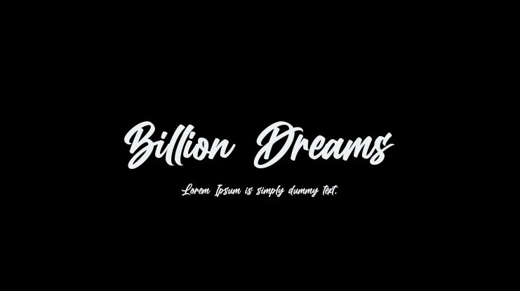 billion-dreams-font