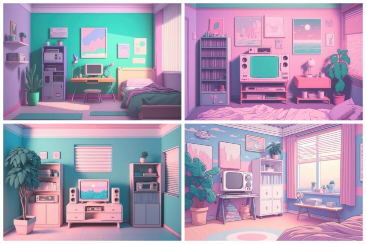 Pastel Dreams: 12 Vaporwave Bedrooms for a Soft and Dreamy Escape ...