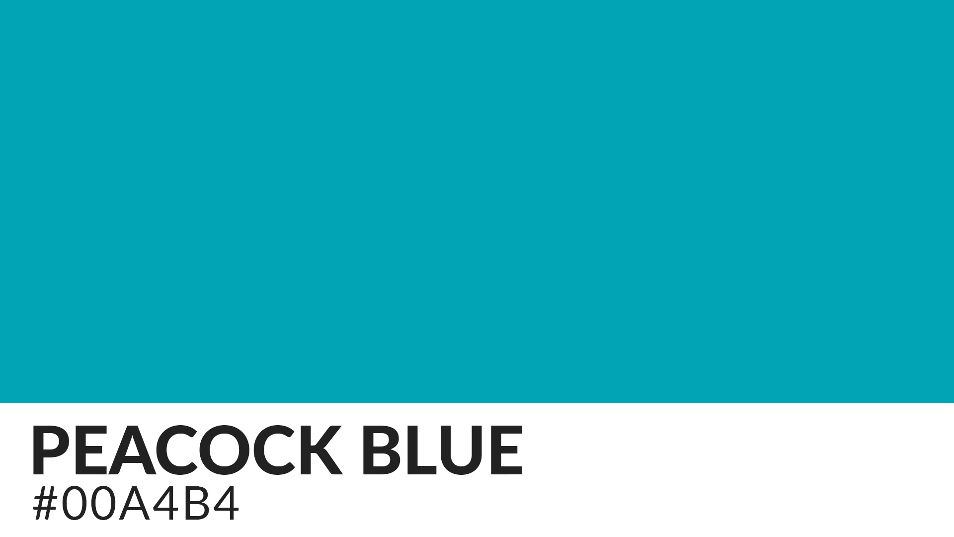 Peacock Blue Color 