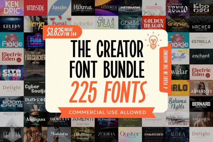 The Creator Font Bundle Cover