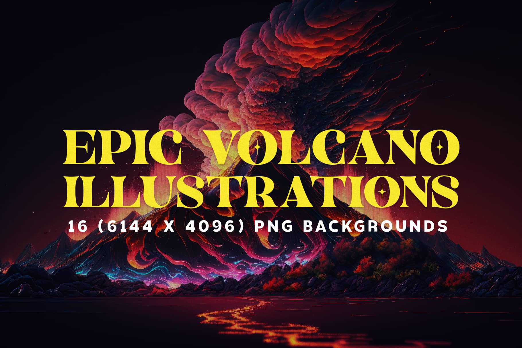Volcano Illustrations Cover