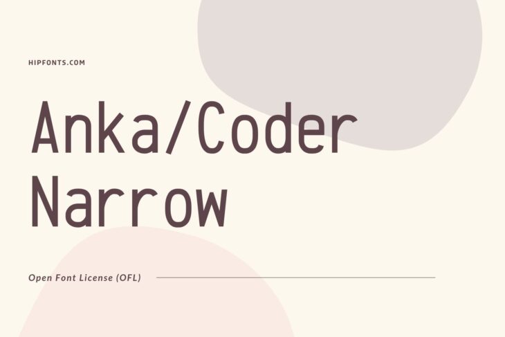 AnkaCoder Narrow free font
