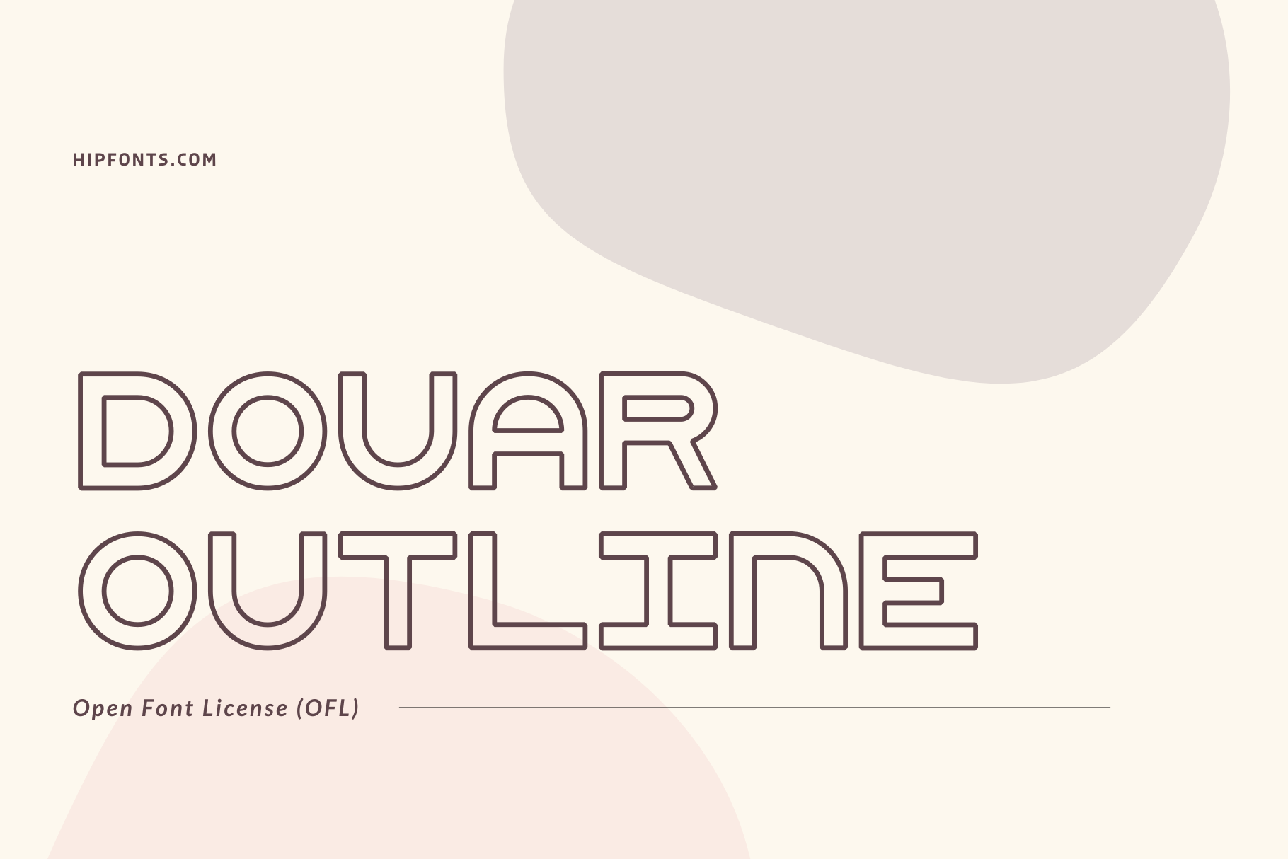 Douar Outline free font