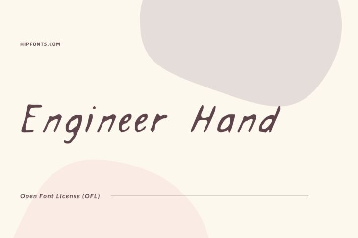 Engineer Hand free font