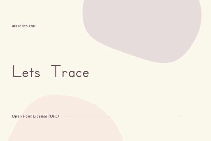 Lets Trace free font