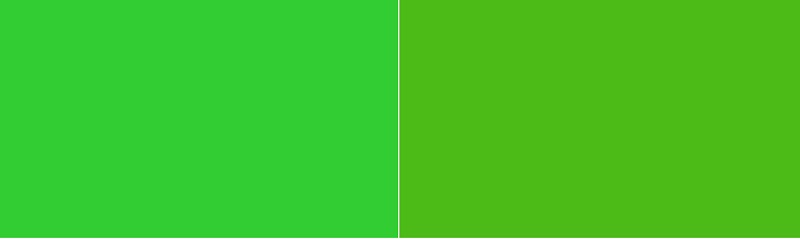 Lime Green vs Kelly Green