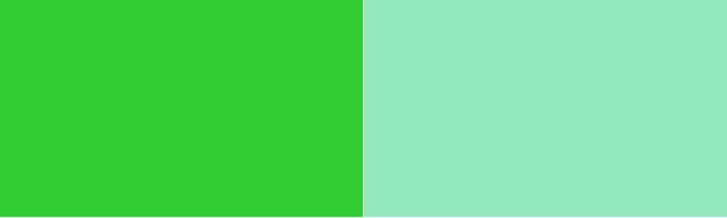 Lime Green vs Seafoam Green