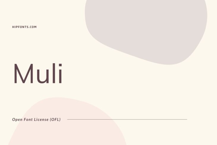 Muli free font